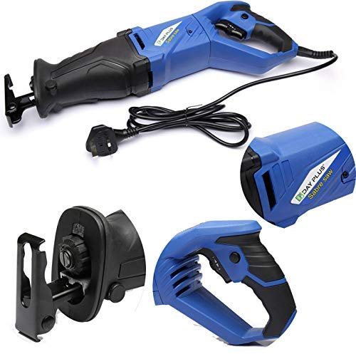 Reciprocating Saw, 240V Corded Saw, 0-2800RPM Six Variable Speed Electric Saw, 4 PCS Saw Blades, LED Light, Ideal for Wood and Metal Cutting