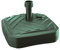 Base de sombrilla de polietileno cuadrada con diseño a rayas 39 x 39 x 13 cm en color verde