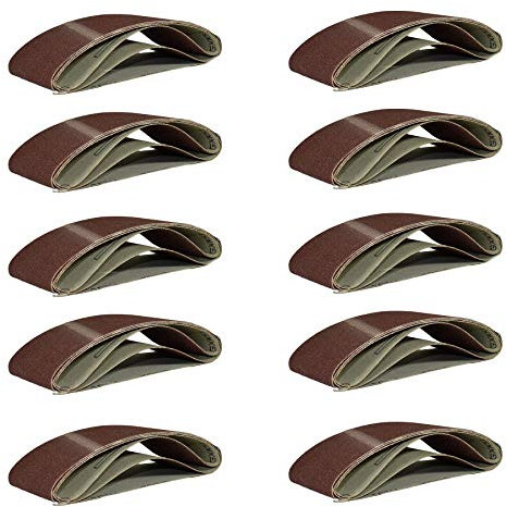 457mm x 75mm Mixed Grit Abrasive Sanding Belts Power File Sander Belt 30 Pack