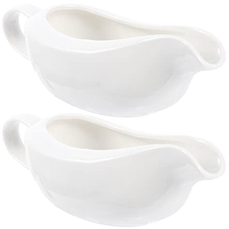 BESTonZON 2 salsas de cerámica para condimentos, platos de porcelana, para leche, cremas y salsas
