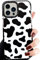 Abbery für iPhone 13 Pro Max Hülle Kuh Muster Kuhflecken Durchsichtig Mit Druck Weiche klare Transparent Design Silikon HandyHülle Stoßfest Gummi Süß Mädchen Schutzhülle Kratzfest Cover
