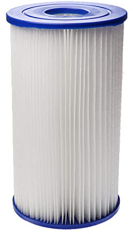 vhbw Cartouche filtrante Compatible avec Bestway Flowclear 58391, 9463 l/h Piscine Pompe de Filtration, Filtre à Eau Blanc