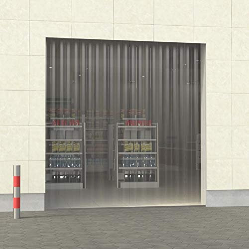 Catherinol Streifenvorhang Rolle PVC, Lamellenvorhang, Komplettset, Lamellenvorhang Zubehör, PVC Streifen, Hundehütte Isoliert Winterfest, PVC Rolle, 2 mm x 200 mm 25m