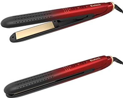 iGutech Plancha de pelo, plancha alisadora y rizadora con estilo de flujo de aire fresco, 6 temperaturas ajustables, placa de cerámica 3D