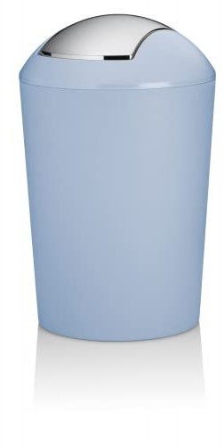 kela Kosmetikeimer blau 1,7l, Minimülleimer Badezimmer mit Schwingdeckel, Kunststoff, MARTA, kleiner Tischmülleimer frostblau matt