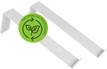 Gorillz Wagon Regalträger I 2 Regalstützen 30cm in Weiß I Geeignet für Wandregale für zusätzlichen Stauraum I Nutzbar als Bücherregal I Aus hochwertigem Metall I Inklusive Montagematerial