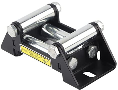 Yuecoom Guide-câble à rouleaux de câble de treuil, guide-câble à rouleaux de treuil côte à côte, guide-câble universel en fer robuste pour la récupération des véhicules de camion hors route