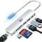 USB C Hub Type C Adapter 6 in 1 Multiport Adapter 100W PD HDMI 4K Port&2 USB 3.0 Ports&USB 2.0 Port& SD/TF Kartenleser, Kompatibel für iPhone16/15,MacBook Pro/Macbook Air,iPad Pro,& mehr Type-C Geräte