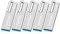KOOTION USB Stick 64GB USB 3.0 5er Memory Sticks Metall USB Flash Drive mit Schlüsselring USB-Sticks 64GB wasserdichte Jump Drive Speichersticks für PC/Laptop Backup Speicher (5er 64GB 2.0, Silber)
