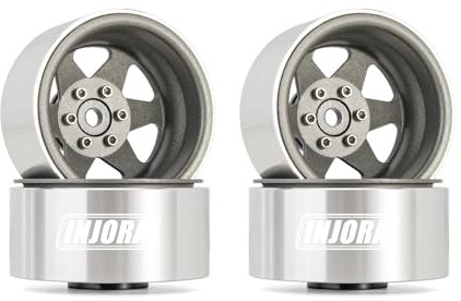 INJORA 1.9 Pneus Mud Terrain Roue Pneus Pour Axial SCX10 UTB18 TRX4 Redcat Gen8 VS4-10 1/10 RC Crawler Auto, Grau