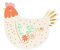 20 Tovaglioli in carta a Forma di gallo gallina pasquale pasqua - con stampa dorata - tovagliolo addobbo decoro tavola feste di compleanno, party ecc. - 32x26cm