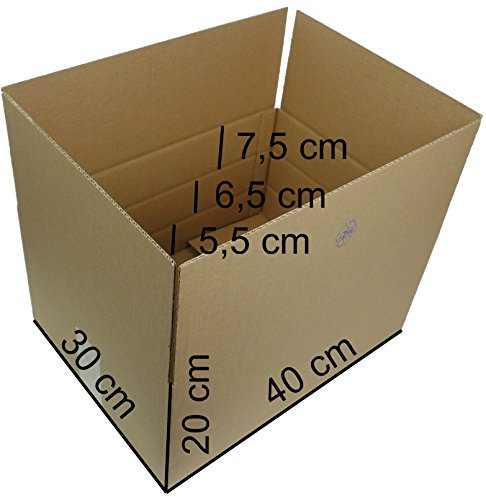 XL-25 Stück Faltkarton 400x300x200 mm
