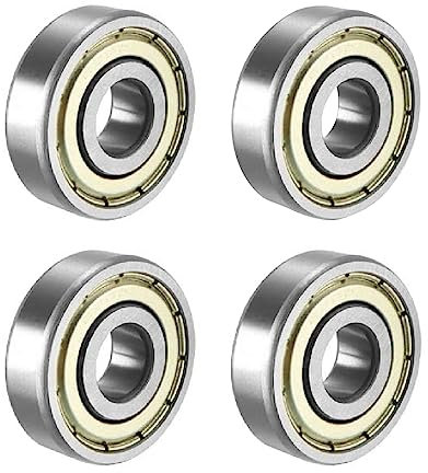 4 Stück Kugellager 608ZZ ABEC 7,Metall Double Shielded Miniatur Rillenkugellager,Skateboard kugellager inlineskates zubehör lager Geeignet,für Skateboard Roller Inline Skates (8x22x7) mm