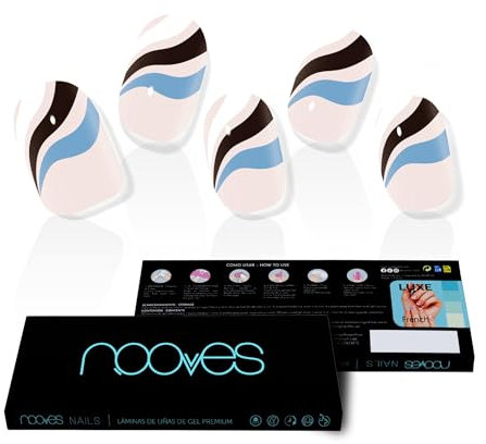 Gel Nail Sheets Flowing Stream Premium Glam - 20 Units