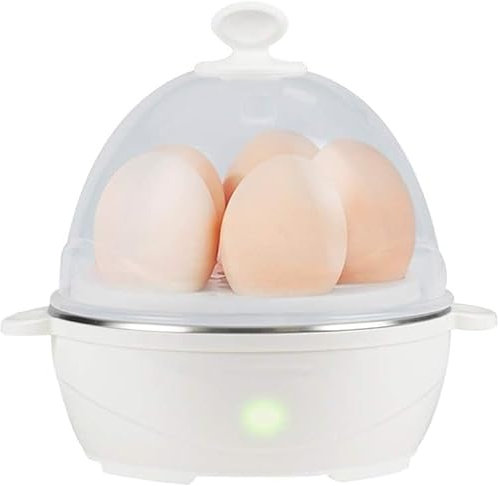 OUSIKA Hervidor eléctrico multifuncional for huevos, vaporizador for hasta 5 huevos, vaporizador for huevos, maíz al vapor y calentar leche Vapor