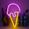 UExnkj-Y Eis Neon Sign LED Neon Schild Leuchtreklame Wanddekoration LED Schilder Batterie oder USB Betrieben für Kinderzimmer, Bar, Schlafzimmer, Geburtstagsfeier, Weihnachten Party