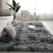 Swsen Teppich Wohnzimmer Waschbar - Shaggy Teppiche Flauschig Anti-Rutsch Unterseite - Moderner Carpet Ultra Weich Hochflor Langflor Teppiche, Grösse: 50 x 80 cm, Farbe: Dunkelgrau