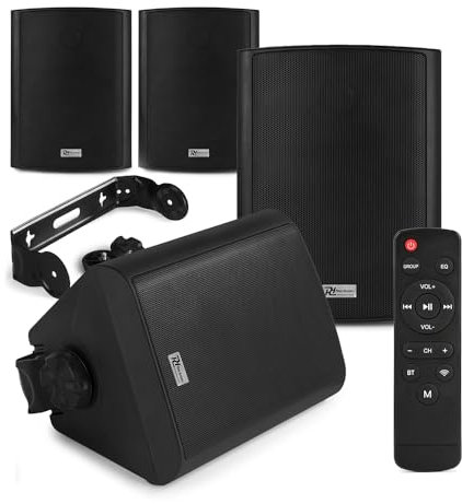 2-Zone WS40AB 4'' Wall Mountable Speaker System with WiFi and Bluetooth - App-Controlled Wireless Bluetooth Speaker, Weatherproof Outdoor Speaker, Multiroom WiFi Speaker System