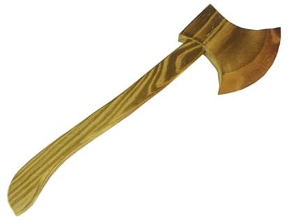 MEISH Ascia in legno finta per Halloween, giocattolo in legno, accetta, accessorio per travestimento per cosplay e Halloween
