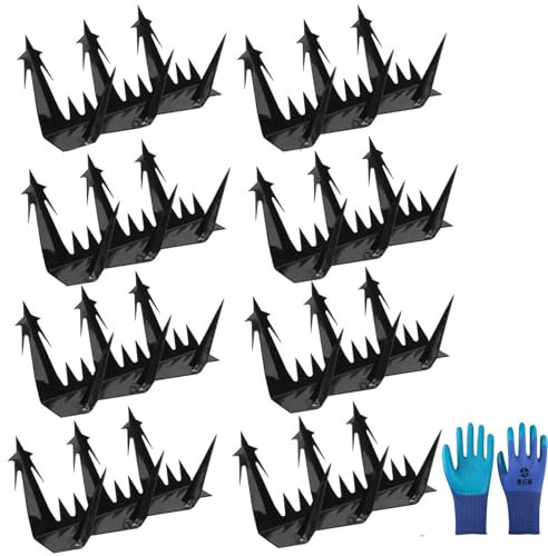 Intruder Deterrent Gate Fence Wall Spikes,clavos de pared de valla de Seguridad y escalada Building Supplies - Pinchos de seguridad de metal (39x10 cm, 8 unidades,para proteger a los defensores)