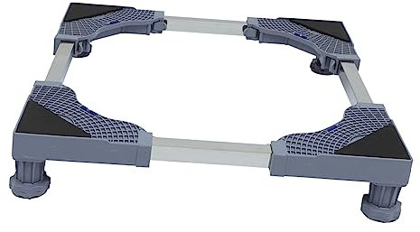 iplusmile Washing Machine Base Washer Mobile Stand Fridge Base Portable Washers Refrigerator Fridge Moving Cart Washer Portable Appliance Cart Lavadora Portátil Appliance Stand Grey Plastic