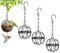 3pcs Fat ball feeder, fat ball feeders hanging, fat ball holder, 3 bird feeders and 3 S-shaped hooks suitable for Outdoor Garden Wildlife Birds Sparrows Robins feeding several birds at the same time