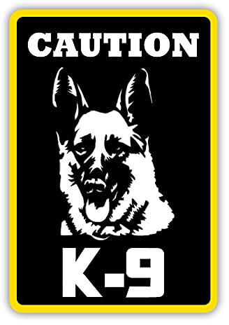 Stickers 13cm * 19cm Abnehmbare Aufkleber Vorsicht K9 Autoaufkleber Auto Dekore auf Stoßfänger hinten Fenster