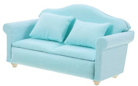 KOMBIUDA Sofá Miniatura para Casa De Muñecas 1:12 Sala De Estar Muebles Miniatura