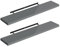 WOLTU Wandregal Volato Set von 2 Regalen Wandboard freischwebend Schweberegal CD DVD Regal Bücherregal Holz Board 120x22,9x3,8cm Hochglänzend Grau RG9484gr-2