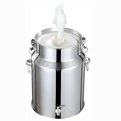 Latta per Olio 5 Litri Vuota con Rubinetto,bidone per Olio Acciaio Lattina in Acciaio Inossidabile Contenitori Acciaio Inox per Olio di Oliva,Capacity-5L