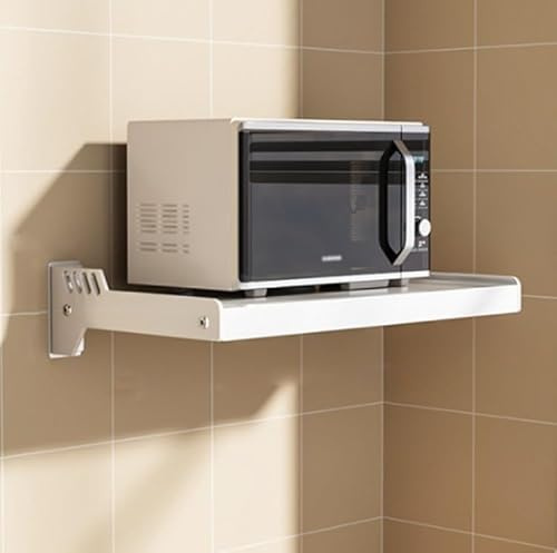 Platzsparendes Mikrowellen-Wandregal für Elektroofen und Mikrowelle, Küchenregal, vielseitig für Küche und Bad, stabiles Design