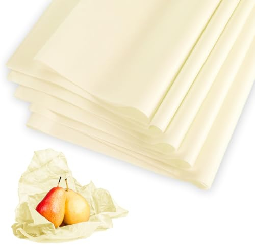 25 Blatt Säurefreies Seidenpapier, 50,8x76,2cm Säurefreies Archivierendes | Geschenkpapier zum Aufbewahren Verpacken Schützen von Kleidung und Leinen Geschenken, Beige