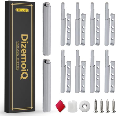 DizemoiQ 10 Stück Magnetische Push-to-Open Türöffner für Schrank Schublade und Tür Tip-On Entriegelungsriegel Türmechanismus für Möbel einfache Montage