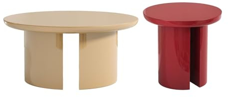 Vente-unique - Couchtisch Set 2er-Set Derlali - MDF - beige