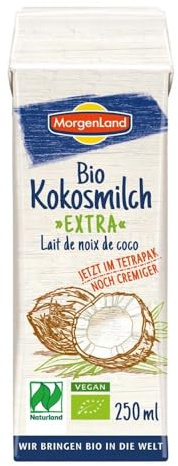 MorgenLand Kokosmilch, extra im Tetrapack, 250ml