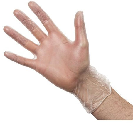 VOGUE Vinylhandschuhe transparent gepudert M