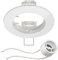 ledscom.de Deckeneinbaurahmen Circ Aluminium Einbaurahmen weiß (LED/Halogen/GU10/MR16/PAR16/50mm) inkl. GU10 Fassung