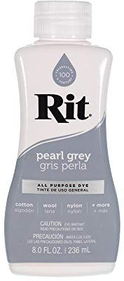 Craft County Líquido de tinte Rit Amplia selección de colores 8 oz. (Perla gris)