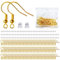 120Pcs Earring Hooks Gold Hypoallergenic Ear Wire with 120Pcs Earring Backs Making Supplies for DIY Jewelry Customize Making