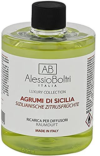 AB Alessio Boltri - Ricarica per diffusori luxury AB Alessio Boltri 500 ml, profumazione Agrumi di Sicilia