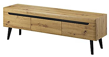 mb-moebel TV-Schrank für Wohnzimmer Lowboard für Fernseher Fernseherschrank Board Kommode - 160 cm - Egon ERTV 160 Eiche Artisan (Eiche Artisan)