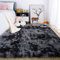 LYKEJI Tapis, Tapis de Chambre, Tapis Moelleux à Poils Longs, Tapis antidérapants d’intérieur Extra Doux et Confortables pour Salon, Chambre à Coucher, Filles, garçons (Gris foncé, 80x160cm)