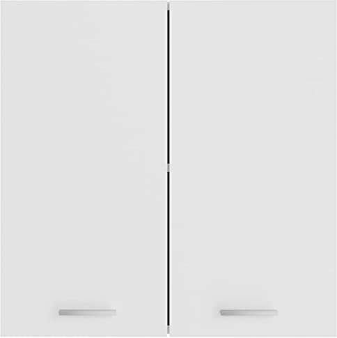 Tidyard Hanging Cabinet Kitchen Wall Cabinet Wall Mounted Kitchen Cabinet Storage Side Cabinet Cupboard Sideboard White 60x31x60 cm Chipboard