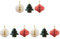 DOITOOL 9 Stücke Weihnachtsbaum Anhänger, Papier Waben Party Waben Kugeln, Baumschmuck Weihnachten, Papier Kugeln Waben Papier Dekorationen, 3D Weihnachtsdeko Hängend, Weihnachtsdeko Baumschmuck