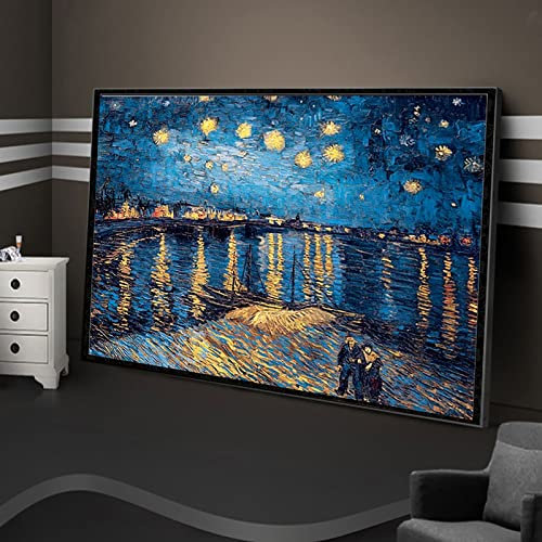 Instarry 5D DIY Diamond Painting Zubehör Full Groß Van Gogh Sternennacht Haus Dekoration 60x40 cm