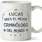 MUGFFINS Tazas Personalizadas para CRIMINÓLOGO hombre - En Español - Mejor del Mundo - 11 oz / 330 ml - Regalo Personalizable original y divertido