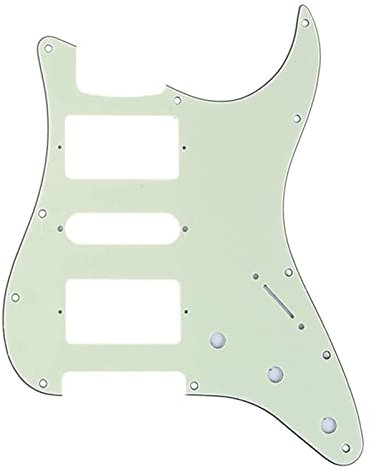 7-Wege-Typ Voll Beladene Vorgeführte Pickguard Alnico 5 Humbucker-Pickups HSH. Gitarrenteile Geladenes Schlagbrett (Color : 3Ply Mint Green)