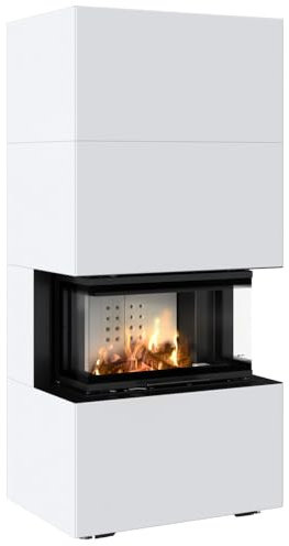 KRATKI Kamineinsatz NBC/EASY BOX 7 kW Ø 160 Bausatz Weiß Mit Türfeder HKI | Art 15a B-VG | Ökodesign | BImSchV 2