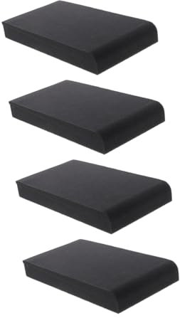Parliky 4 Pack Anti-shake Speaker Pad Bass Absorber Soundproofing Foam Acoustic Isolation Pads for/stage
