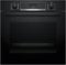 Bosch HBA514BB3 Série 4 Four encastrable 60 x 60 cm, écran LED, aide au nettoyage hydrolytique, air chaud 3D pour une cuisson uniforme sur 3 niveaux, chauffage rapide, noir